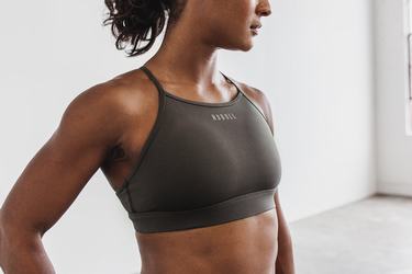 Nobull High-Neck Women's Sports Bras Dark Grey | Australia (JV1925)